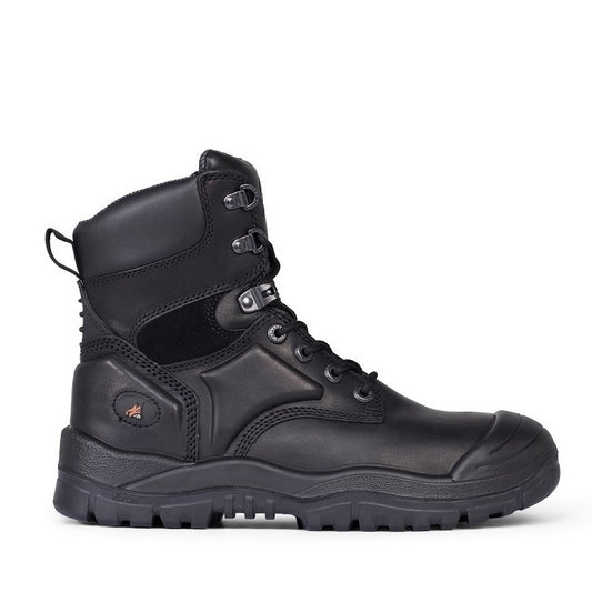 Mongrel 550020 DISCONTINUED Black High Leg Lace Up Boot w/ Scuff Cap Safety Boot