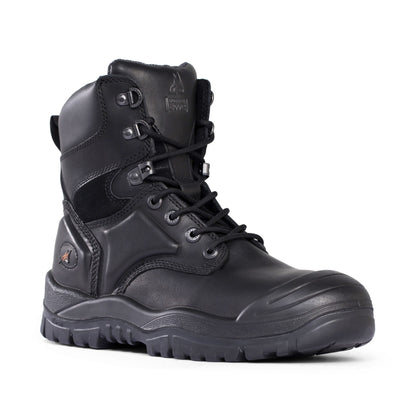Mongrel 550020 DISCONTINUED Black High Leg Lace Up Boot w/ Scuff Cap Safety Boot