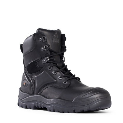 Mongrel 550020 DISCONTINUED Black High Leg Lace Up Boot w/ Scuff Cap Safety Boot
