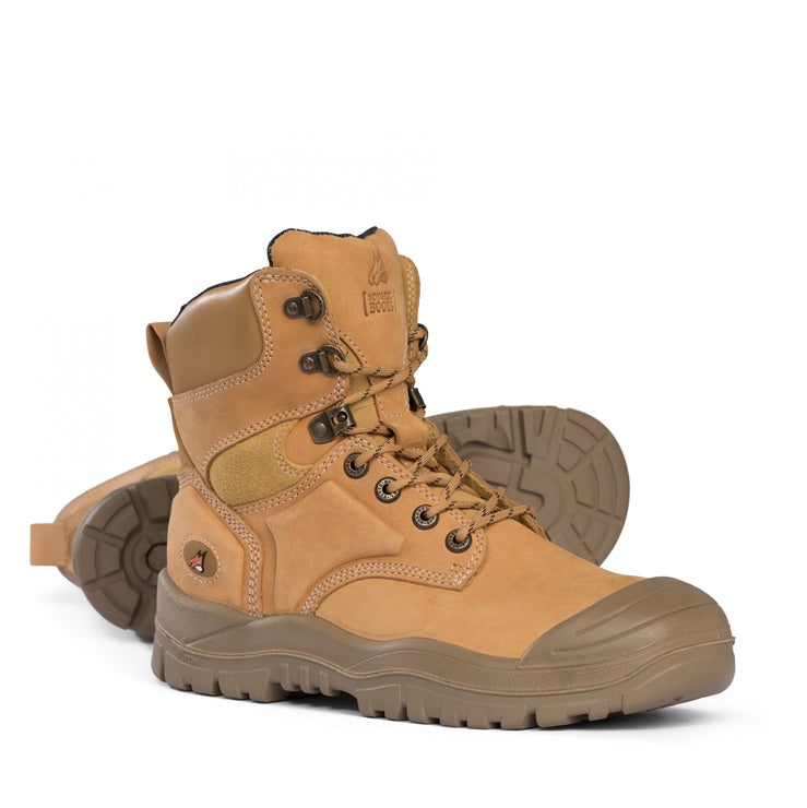 Mongrel 550050 DISCONTINUED Wheat High Leg Lace Up Boot w/ Scuff Cap Safety Boot