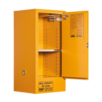 Pratt 5517AS CLASS 3 Flammable Liquid Storage Cabinet 60L 1 Door 2 Shelf