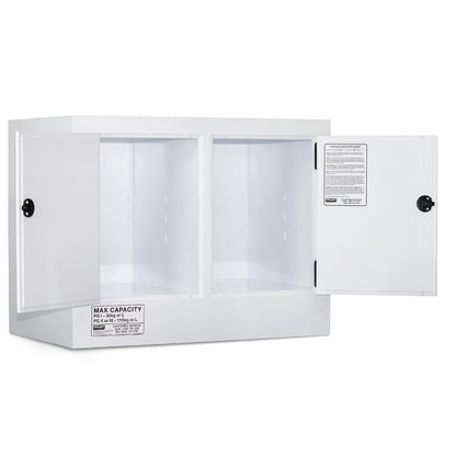 Pratt 5540PSPH CLASS 8 Corrosive Substance Storage Cabinet Polyprophylene 110L 2 Doors 2 Shelves