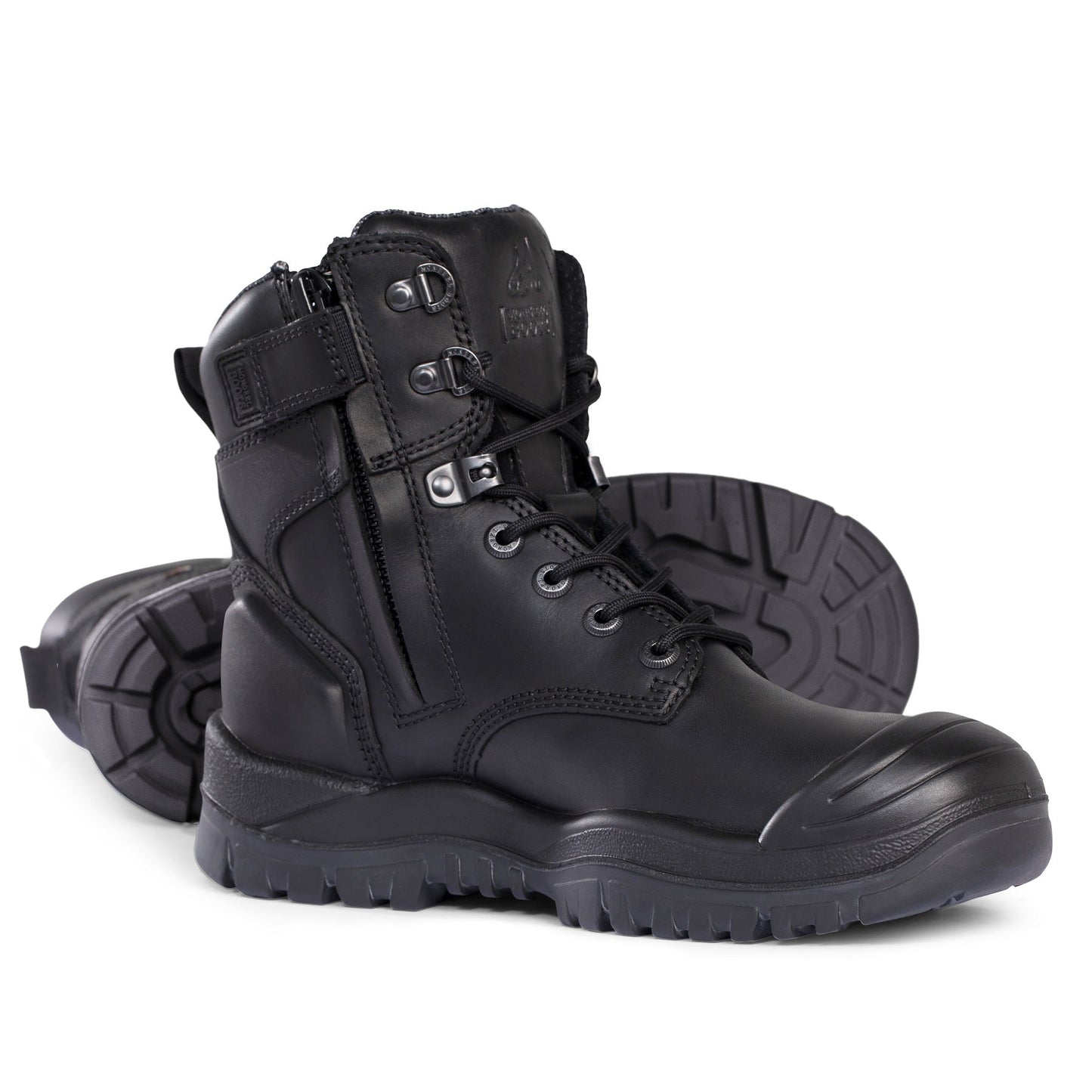 Mongrel 561020 Black High Leg ZipSider Safety Boot With Scuff Cap