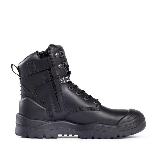 Mongrel 561020 Black High Leg ZipSider Safety Boot With Scuff Cap
