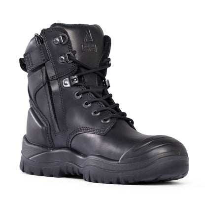 Mongrel 561020 Black High Leg ZipSider Safety Boot With Scuff Cap