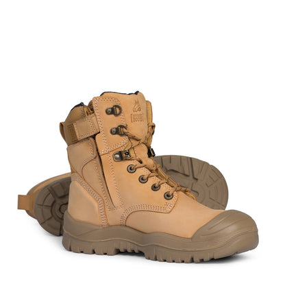 Mongrel 561050 Wheat High Leg ZipSider Safety Boot With Scuff Cap