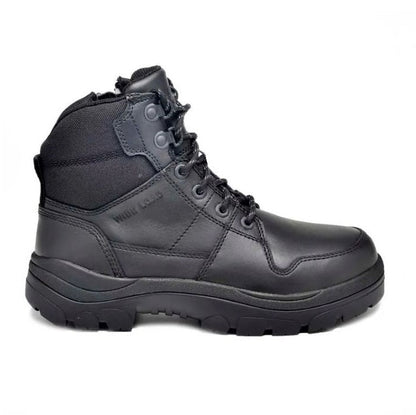 Wide Load 590BZN 6 Inch Black Soft Toe Zip / Lace Up Non Safety  Boot