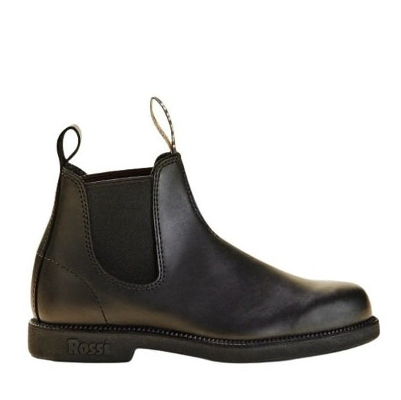 Rossi 607 Booma Elastic Side Soft Toe Boots - Black - Side View