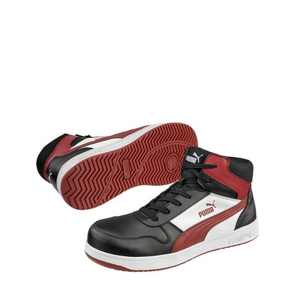 Black and red Steel toe Puma 630057 Frontcourt Mid Safety Boots