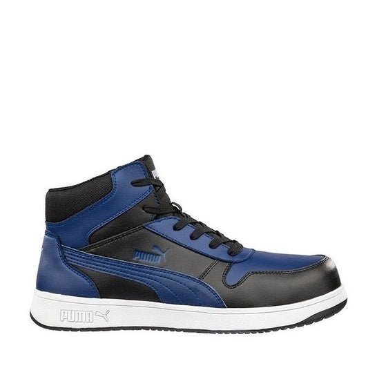 Black and Blue Basketball style anti static Puma 630077 Frontcourt Mid Safety Shoes