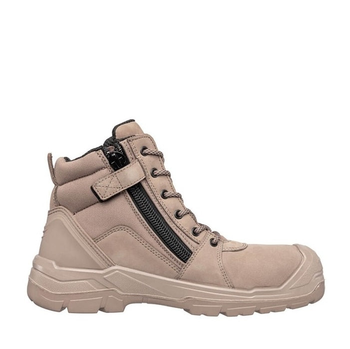 Puma 630777 Tornado Zip Side Composite Safety Boots - Stone - Zip Side View