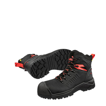 Black Steel Toe mining compliant Puma 632747 Iron HD Mid Black Safety Boot