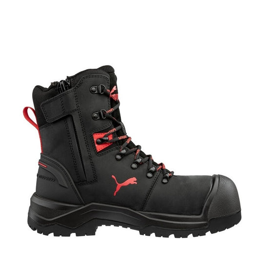 Black heavy duty zip sided Puma 632777 Iron HD 8 Safety Boots