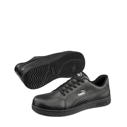 Black leather anti static Puma 640007 Iconic Composite Safety Shoes