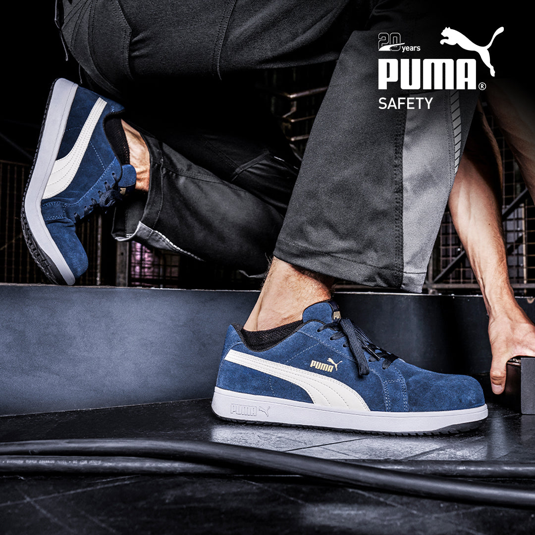 Puma 640027 Iconic Suede Blue Composite Safety Shoes