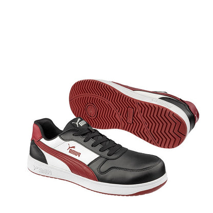 Black and Red Anti Static Puma 640207 Frontcourt Low Composite Safety Shoes