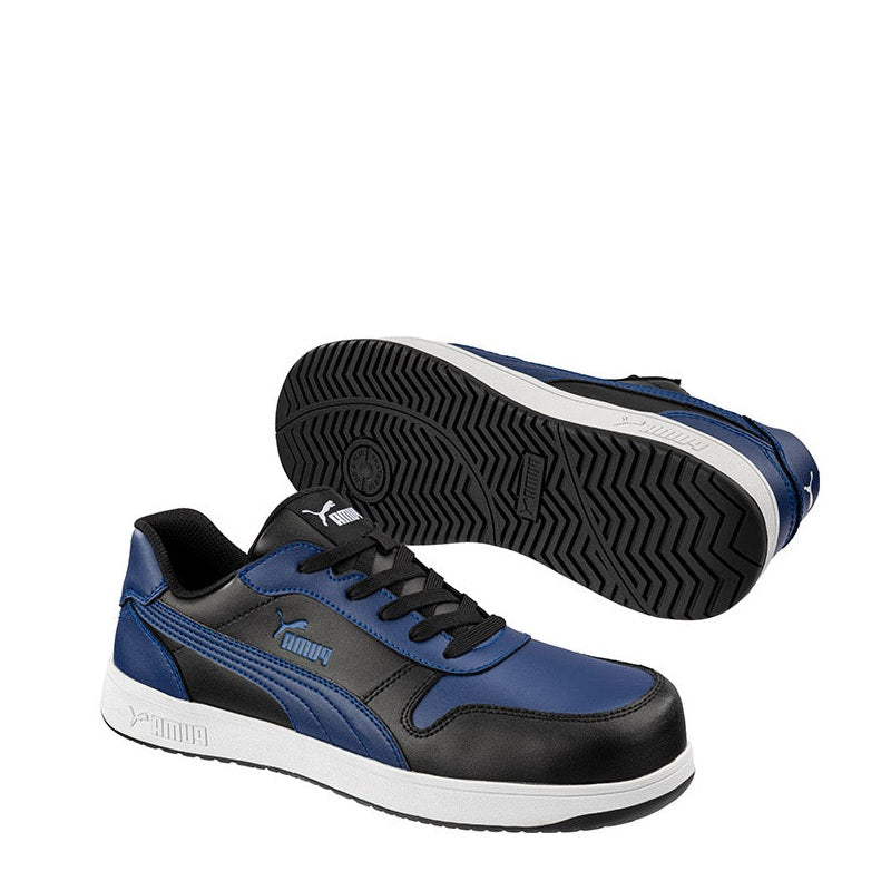 Blue and Black Anti Static Puma 640277 Frontcourt Low Composite Safety Shoes