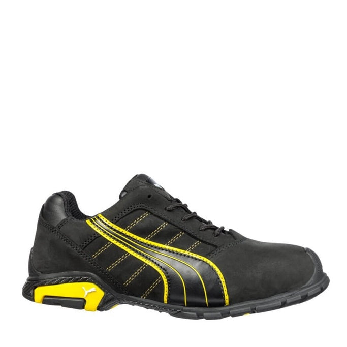 Black and yellow lightweight Puma 642717 Amsterdam Safety toe Jogger 