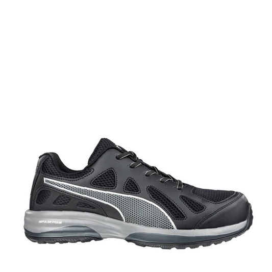 Black and Grey Lightweight slip resistant Puma 644567 Pursuit Unisex Composite Safety Jogger