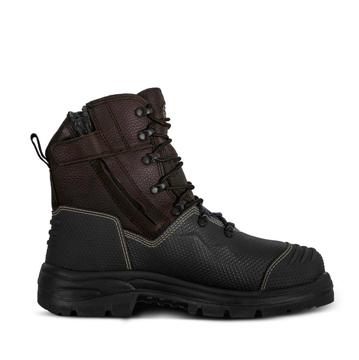 Oliver 65-490Z Brown 150Mm Zip Side Waterproof Safety Boot With Penetration Protection