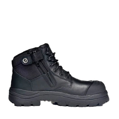Wide Load 690BZC Black 6 Zip Side Composite Safety Boots