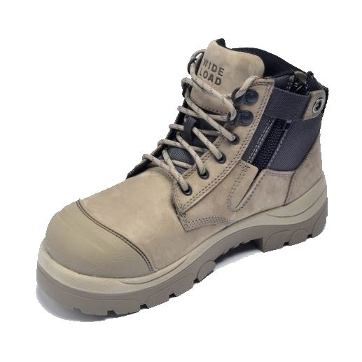 Wide Load 690SZ Stone 6" Zip Side Safety Boot
