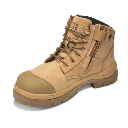 Wide Load 690WZC Wheat 6 Zip Side Composite Safety Boot