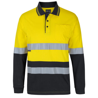 JB's Wear 6DCPL Hi Vis D+N L/S Cotton Polo