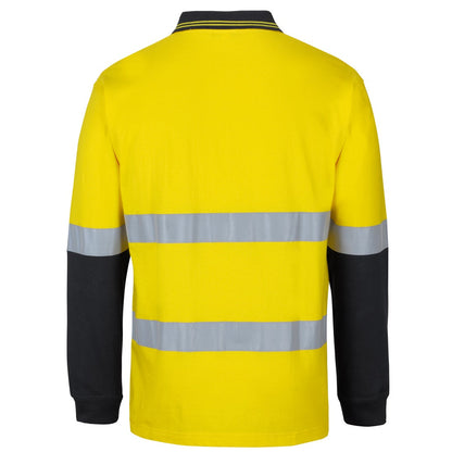 JB's Wear 6DCPL Hi Vis D+N L/S Cotton Polo