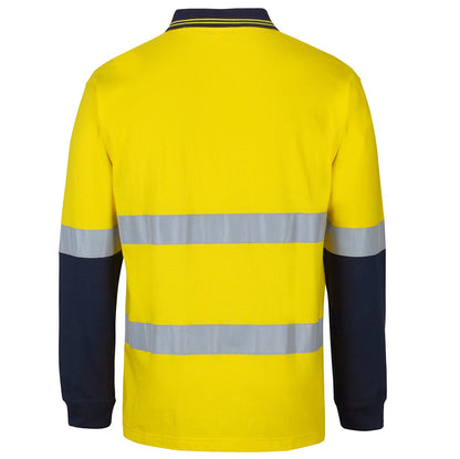 JB's Wear 6DCPL Hi Vis D+N L/S Cotton Polo