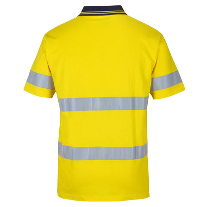 JB's Wear 6DCPS Hi Vis D+N S/S Cotton Polo