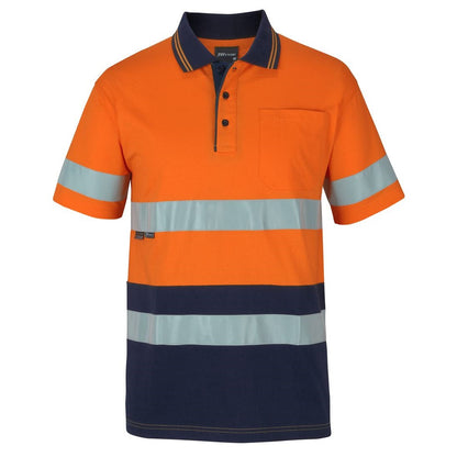JB's Wear 6DCPS Hi Vis D+N S/S Cotton Polo