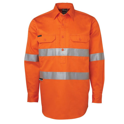 JB's Wear 6HWCF Hi Vis Day/Night Close Front L/S 190G Work Shirt