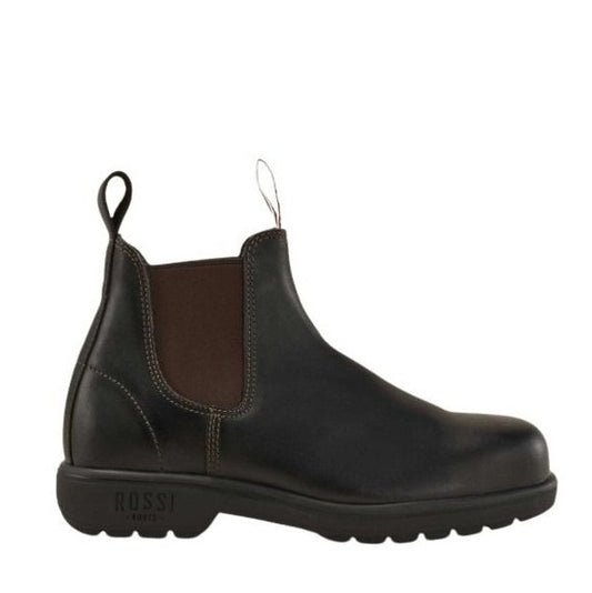 Claret Brown Chelsea Heat and Oil resistant Rossi 700 Trojan Elastic Side Steel Cap Boots