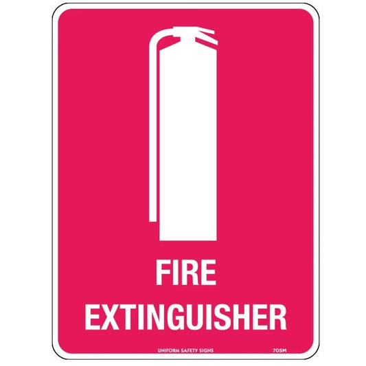 U. Safety Signs 705MSP 150x225mm Fire Extinguisher with Pictogram