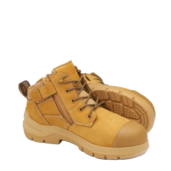 Blundstone 7540 DuraFit Wheat Nubuck 115mm Zip Side Safety Boots