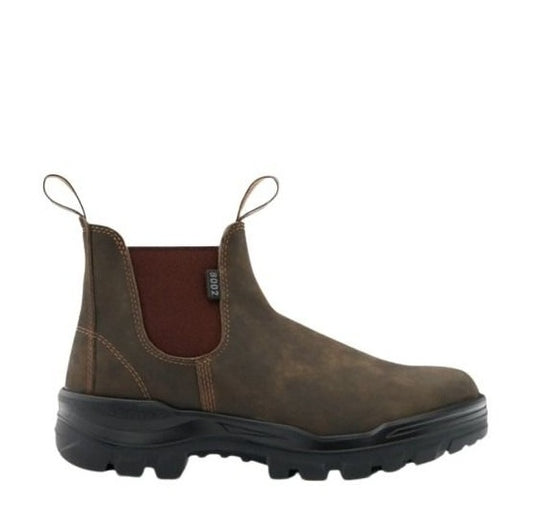 Brown Wide fit steel toe cap Blundstone 8002 Unisex Rotoflex 150MM Elastic Side Safety Boots