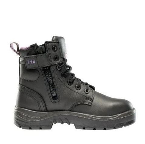 Steel Blue 822714 Argyle Zip Ladies Caustic - Black - Side View