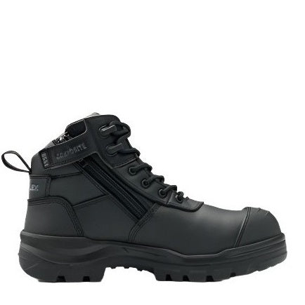 Black tactical Blundstone 8551 Unisex Rotoflex Zip Sided Safety Boots