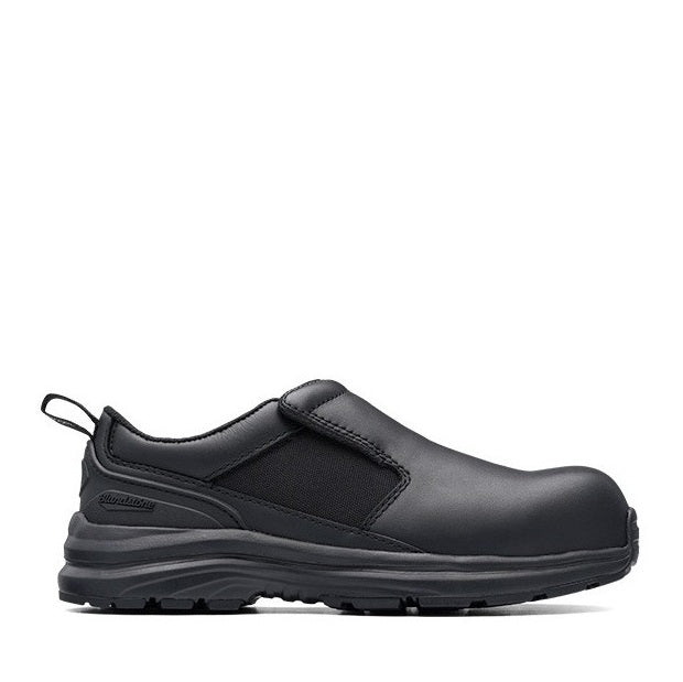 Black leather water resistant  Blundstone 886 Womens Composite Slip On Safety Shoe