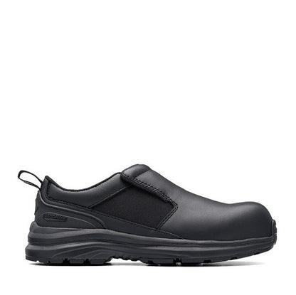 Black leather water resistant  Blundstone 886 Womens Composite Slip On Safety Shoe