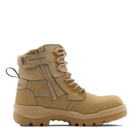 Tan work boot  zip sided Blundstone 8864 Women's Rotoflex Composite Safety Boots