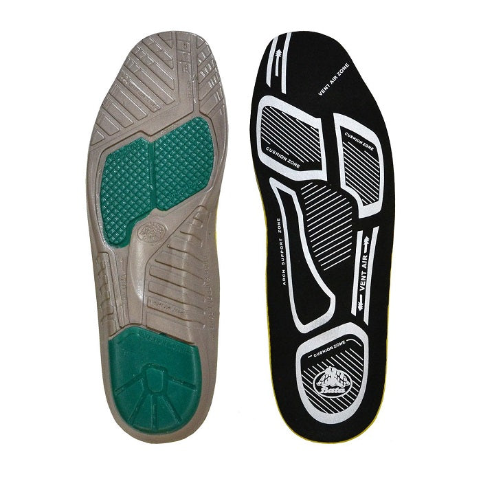 Bata 890-40000 Seriously Cushioned Insoles - Grey/Black/Green - Sole Detail View