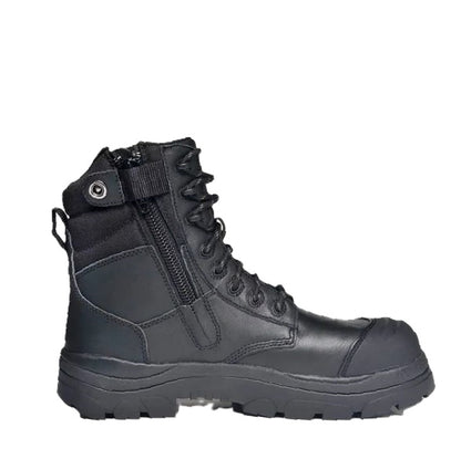 Black wide fitting Wide Load 890BZC Black 8 Zip Side Composite Safety Boots