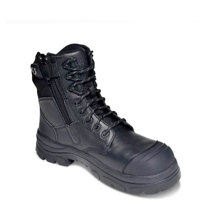 Black tactical Airport friendly Wide Load 890BZC Black 8 Zip Side Composite Safety Boots