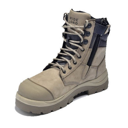 Wide Load 890SZ Stone 8" Zip Side Safety Boot