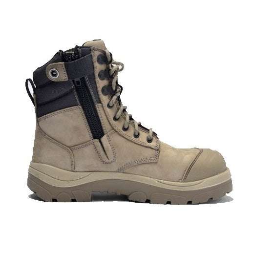 Wide Load 890SZ Stone 8" Zip Side Safety Boot