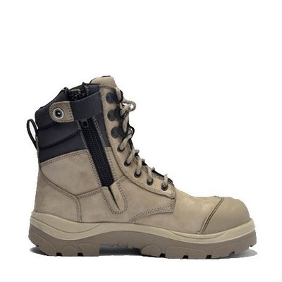 Wide Load 890SZ Stone 8 Zip Side Safety Boots