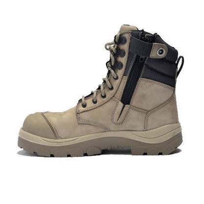 Wide Load 890SZ Stone 8" Zip Side Safety Boot