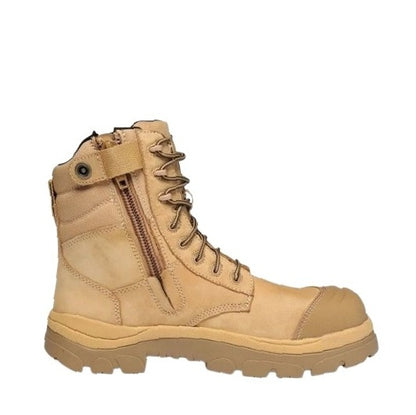 Wheat Airport Friendly Wide Fit Wide Load 890WZC Wheat 8 Zip Side Composite Safety Boot